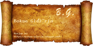 Bokse Glória névjegykártya